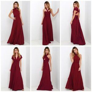 Lulu's Burgundy Maxi Dress